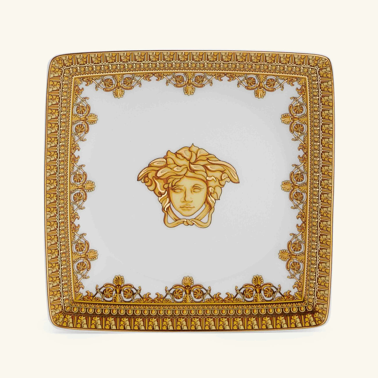 versace i love baroque trinket tray square white 11cm
