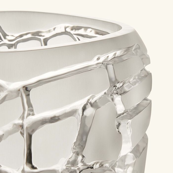 lalique terramineral magnitude vase round small clear