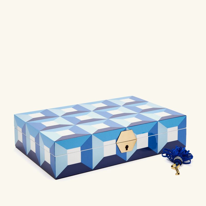 جوناثان أدلر صعلبة المجوهرات سورينتو المطلية بالورنيش الأزرق