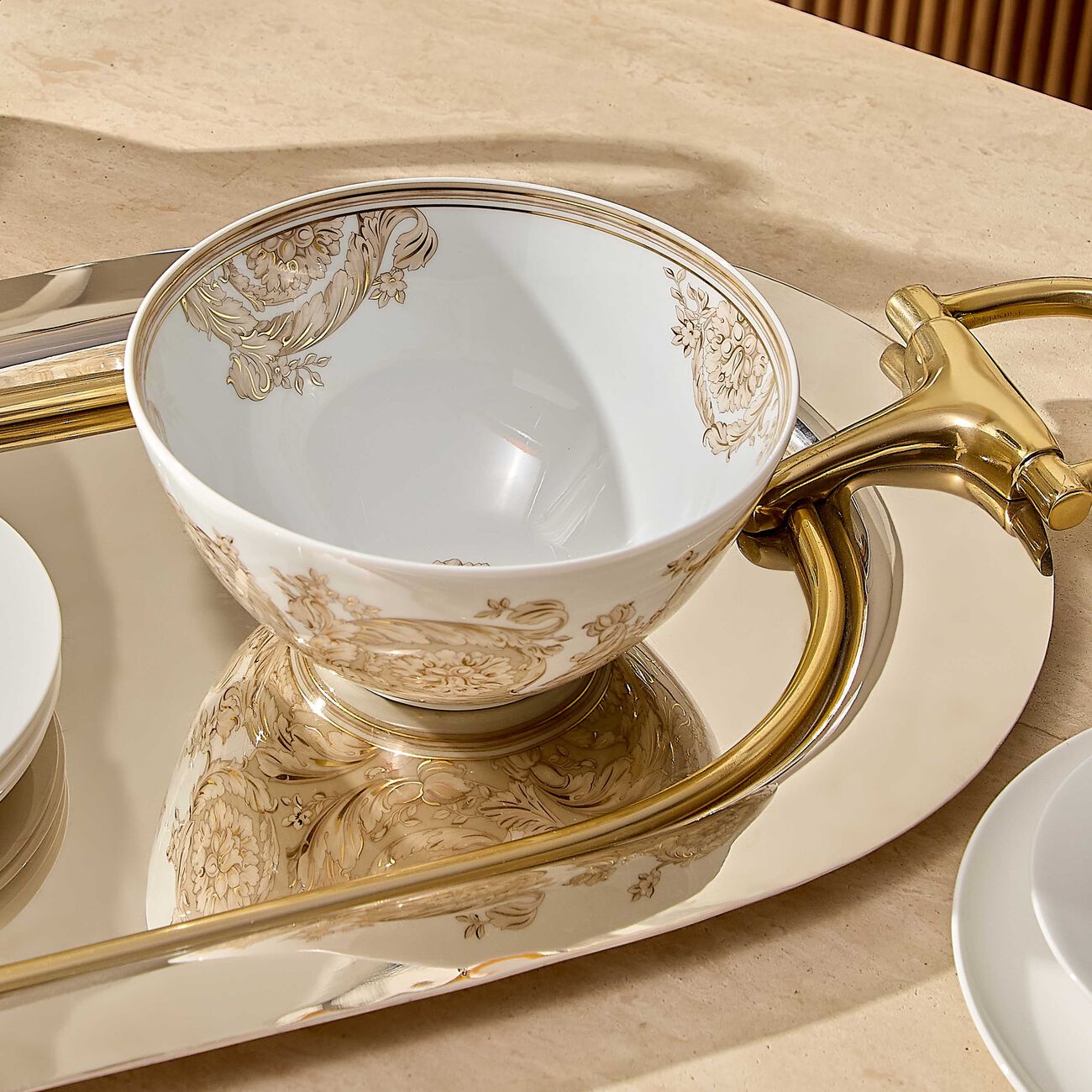 Barocco Soup Bowl Beige 18.5cm versace barocco soup bowl beige 18 5cm