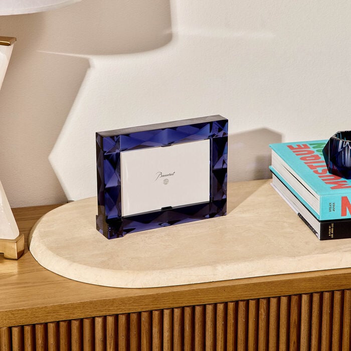 Louxor Picture Frame Blue 10x15cm baccarat louxor picture frame blue 10x15cm