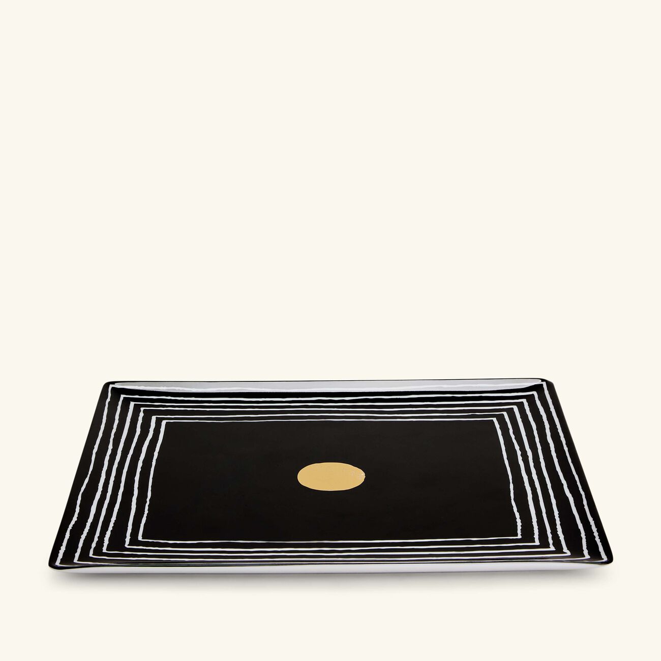 bernardaud aboro serving platter sqaure black 26cm