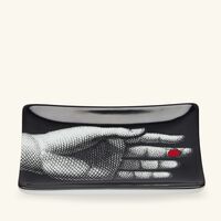 fornasetti mano con coccinella ashtray rectangular black