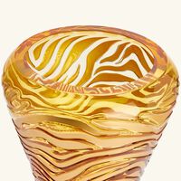 lalique tigre gilded vase large gold