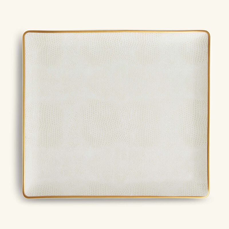 bernardaud sauvage or serving platter rectangular white 8cm