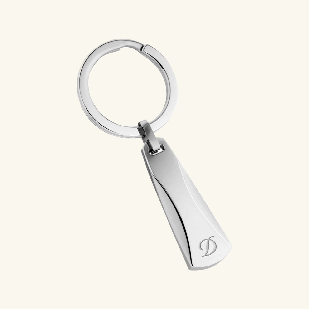 st dupont zipper key chain stainless steel