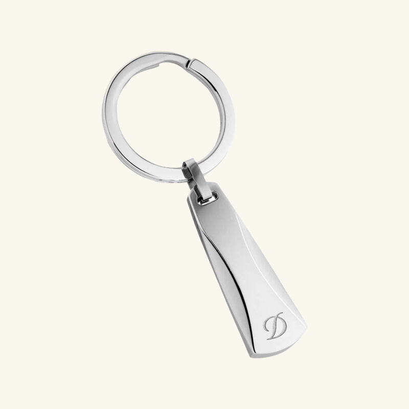 st dupont zipper key chain stainless steel
