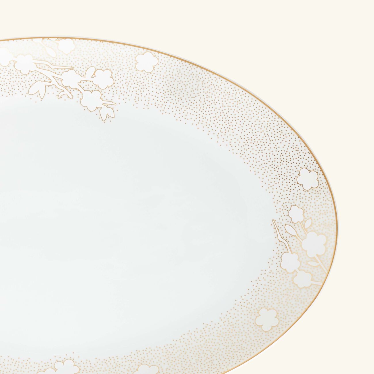 bernardaud reves serving platter oval white 38cm