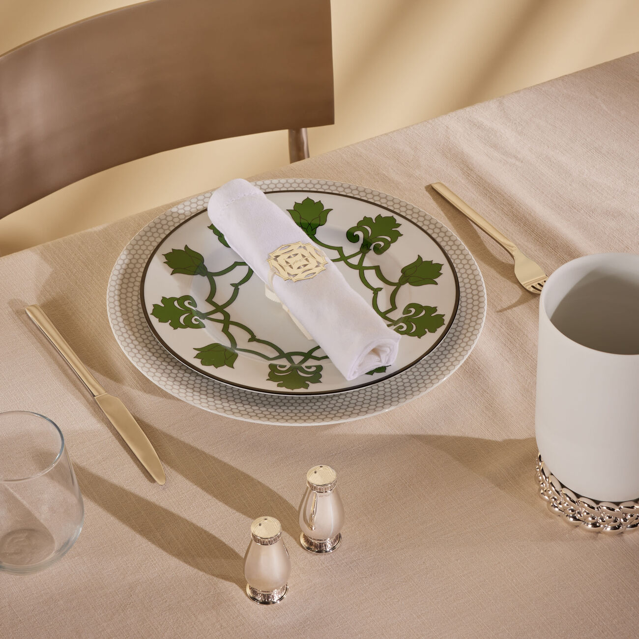 pinto paris jaipur dinner plate round green 26cm