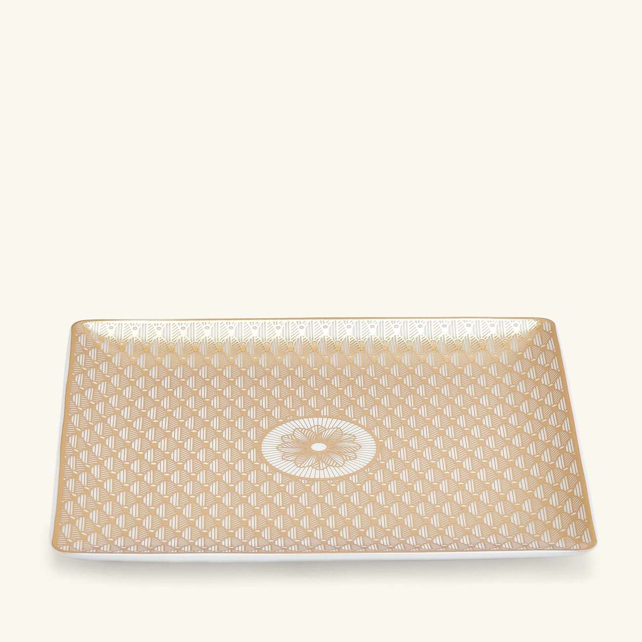 كريستوفل صينية مالميزون إمبيريال مستطيلة مطلية بالذهب قياس 17   15 سم