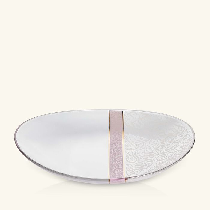 dimlaj nagham serving plate round clear 40cm