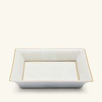 Sauvage Or Ashtray Rectanguler Small White bernardaud sauvage or ashtray rectanguler small white