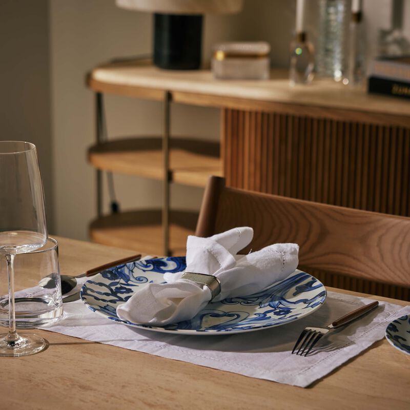 Blu Mediterraneo Fiore Piccolo Charger Plate Blue Round 31cm dolce gabbana casa blu mediterraneo fiore piccolo charger plate blue round 31cm