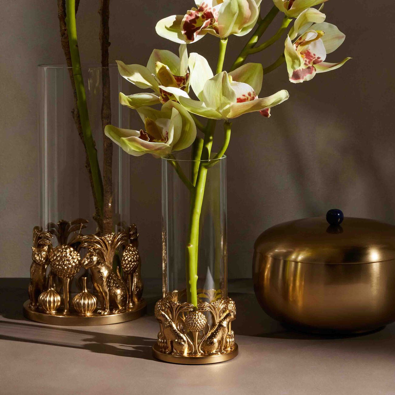 Leopard & The Lake Vase Small Gold ira udaipur leopard the lake vase small gold