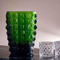 lalique croco vase small green