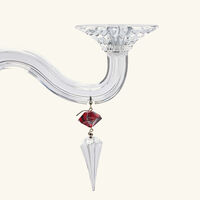 باكارا شمعدان ميل نوي شفاف من شمعتين