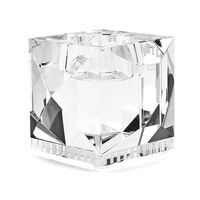 Ophelia Clear Crystal Candle Holder, small