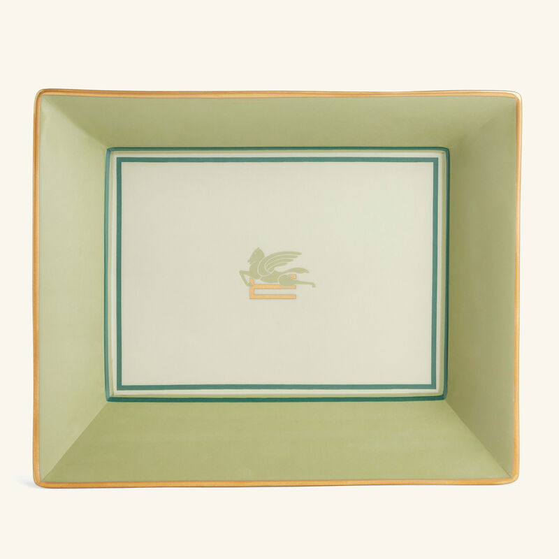 etro pegaso trinket tray rectangular small green
