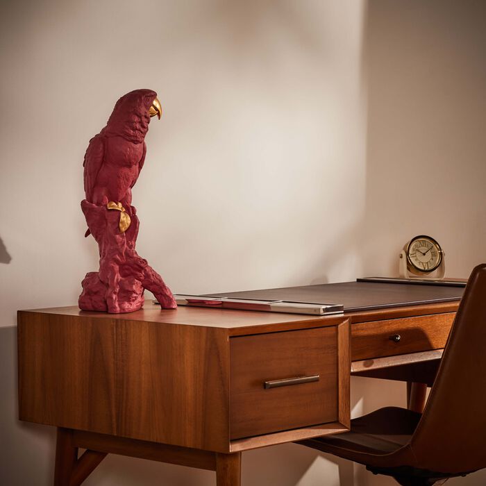 lladro macaw bird sculpture large pink limited edition
