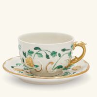 villari taormina tea cup   saucer green