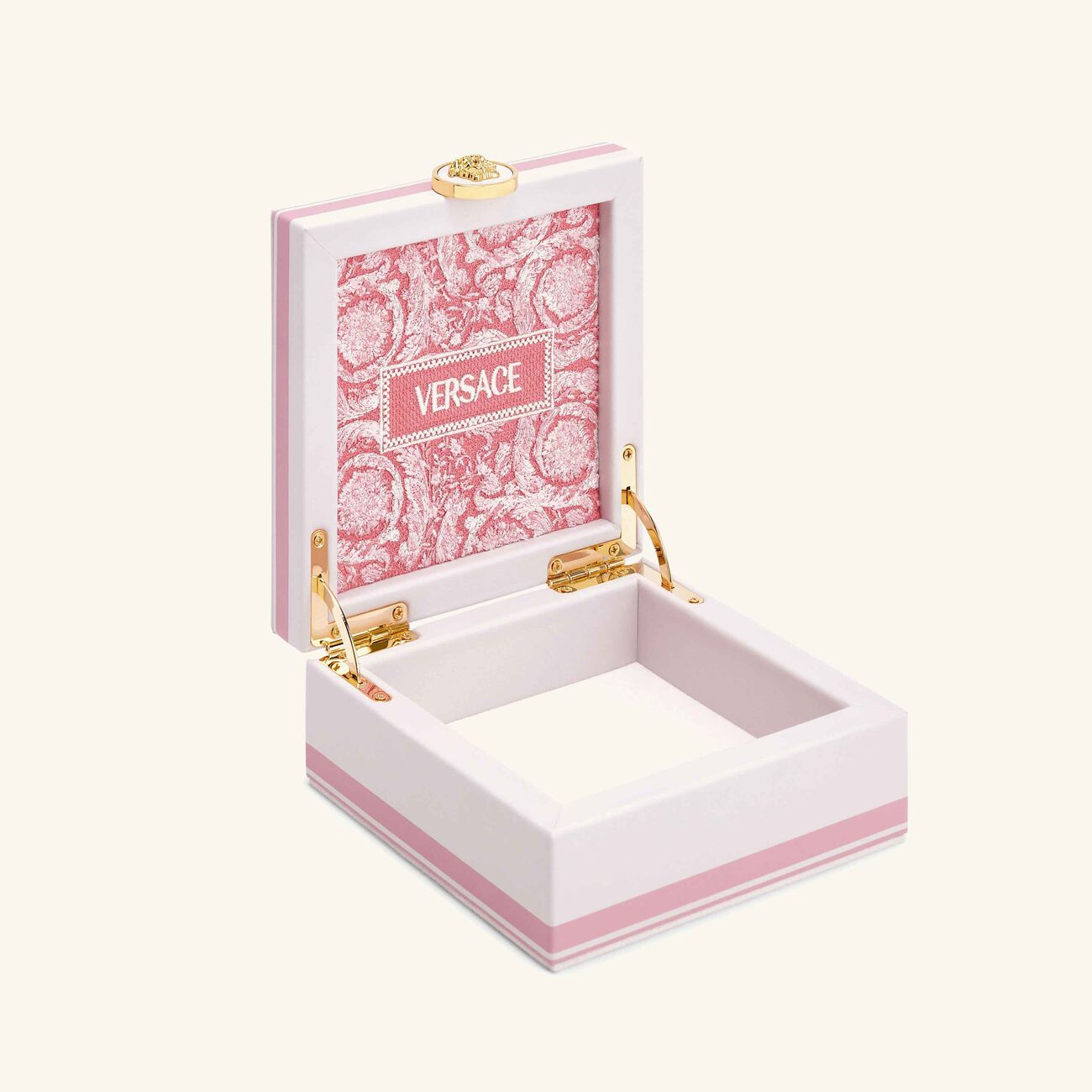 فيرساتشي صندوق المجوهرات باروكو صغير وردي