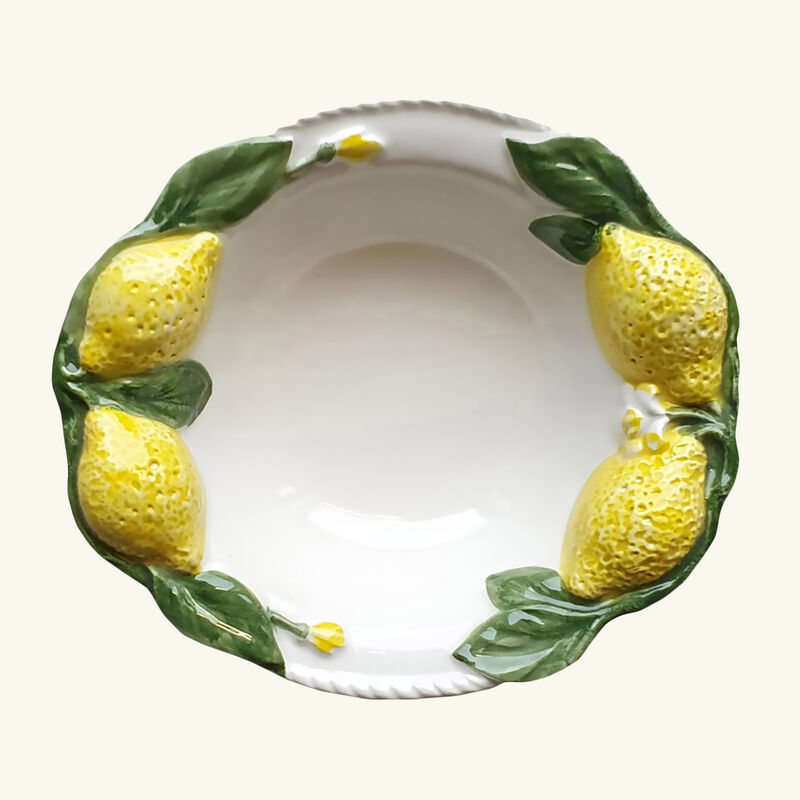Lemon Serving Bowl White les ottomans lemon serving bowl white