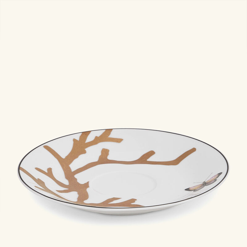 bernardaud aux oiseaux tea cup   saucer gold set of 2