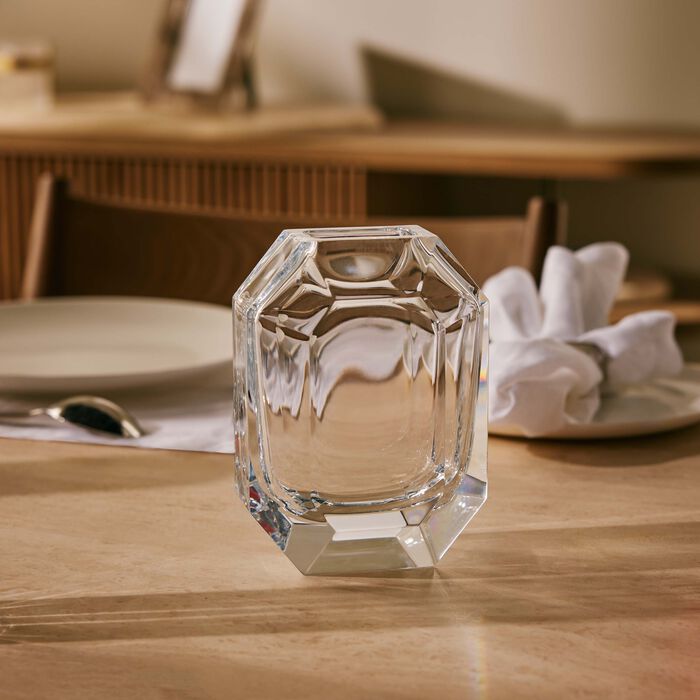 baccarat octogone bud vase small clear
