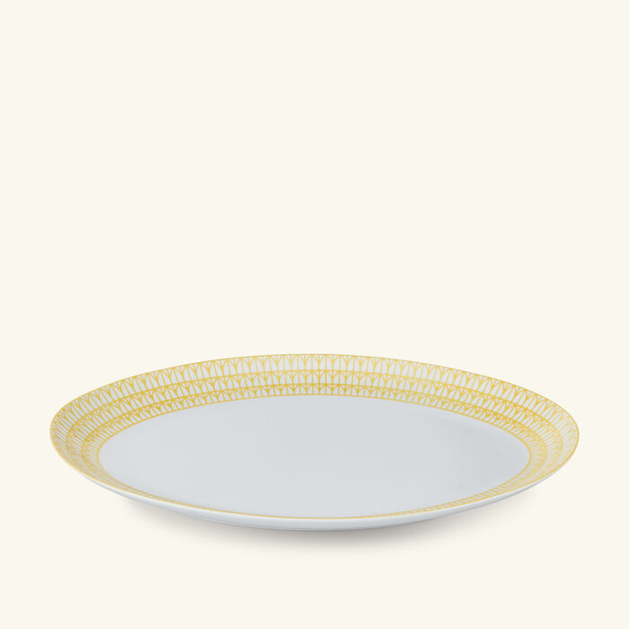 christofle malmaison riviera serving platter oval yellow 38 cm
