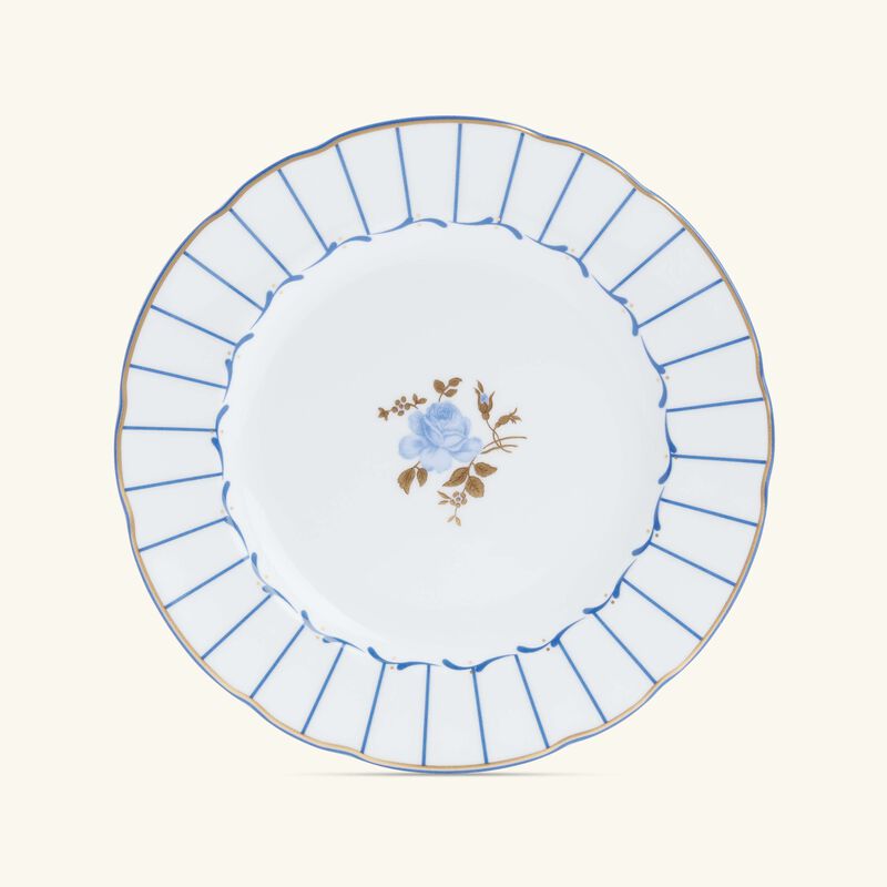 bernardaud brocante bread   butter plate round blue 16cm