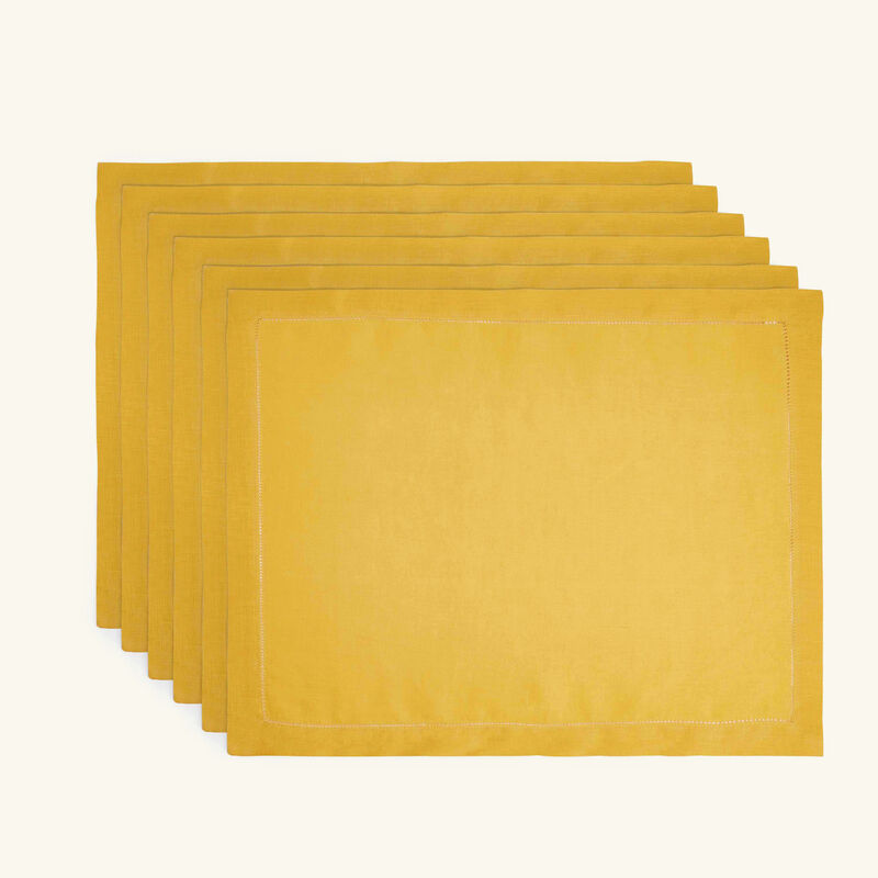 Feliz Placemat Yellow Set Of 6 catherine denoual feliz placemat yellow set of 6
