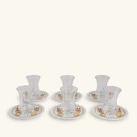 Hessa Tea Cup & Saucer Clear Set Of 6 silsal hessa tea cup saucer clear set of 6