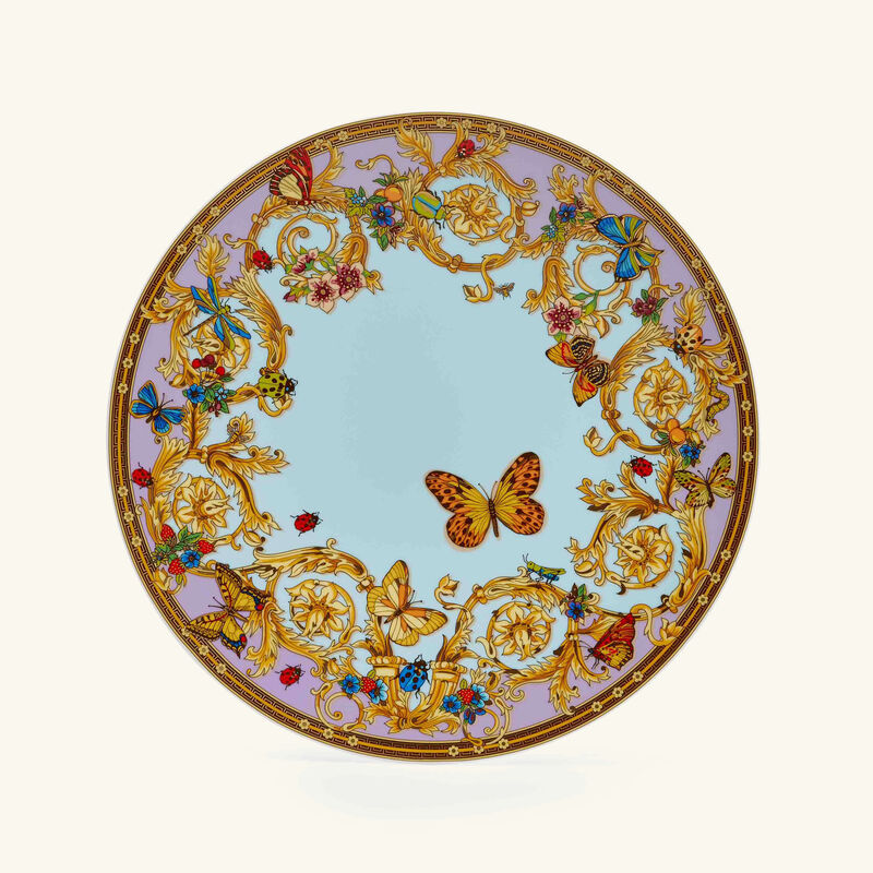 طبق كبير لو جاردان دو فيرساتشي دائري أزرق 33 سم