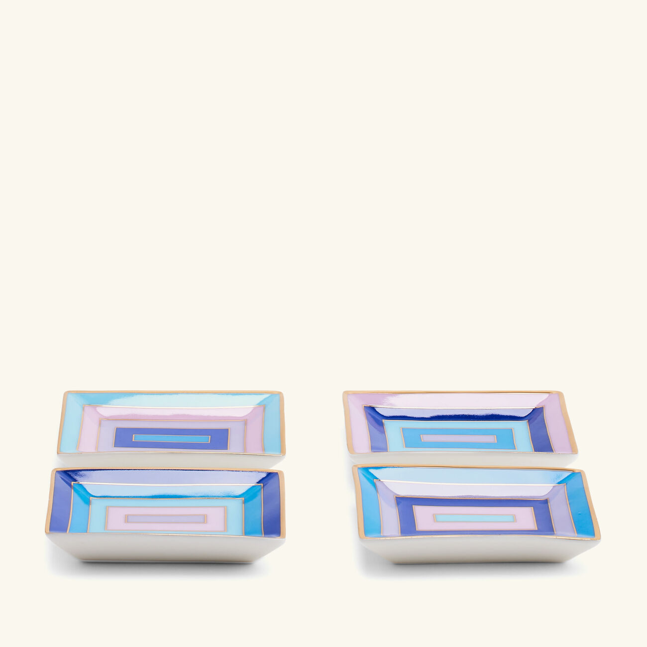 Scala Trinket Tray Rectangular Small Blue Set Of 4 jonathan adler scala trinket tray rectangular small blue set of 4