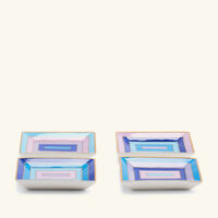 Scala Trinket Tray Rectangular Small Blue Set Of 4 jonathan adler scala trinket tray rectangular small blue set of 4