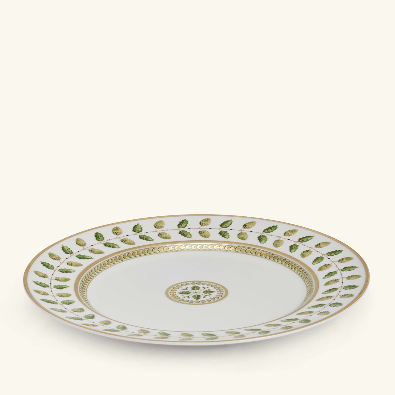 bernardaud constance dinner plate round green 26cm