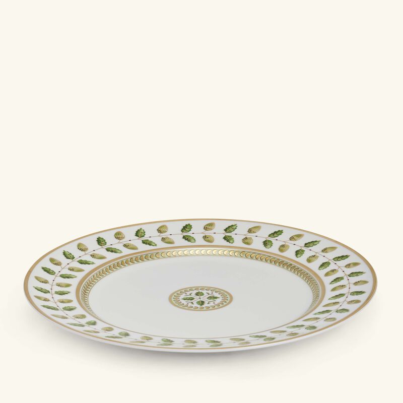 bernardaud constance dinner plate round green 26cm