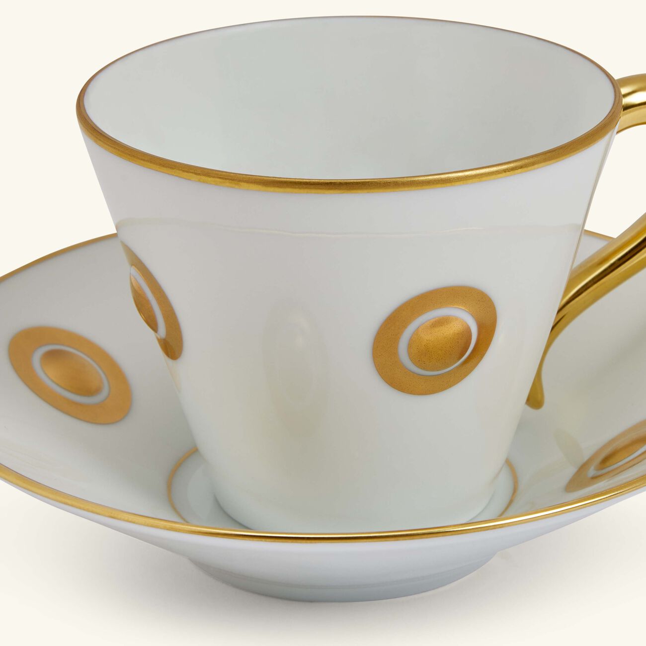 bernardaud ithaque or olivier gagn re coffee cup   saucer white