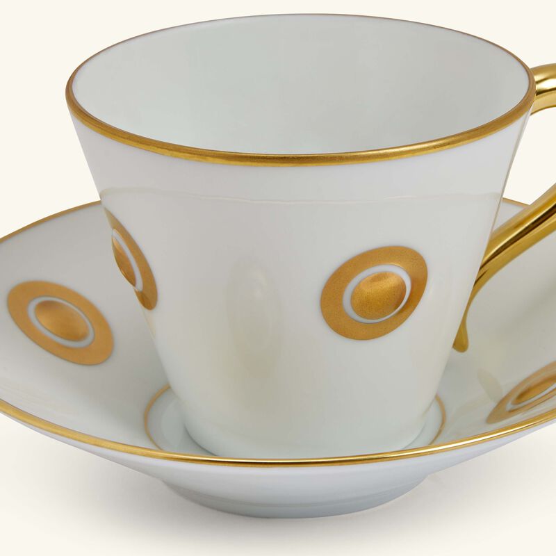 bernardaud ithaque or olivier gagn re coffee cup   saucer white
