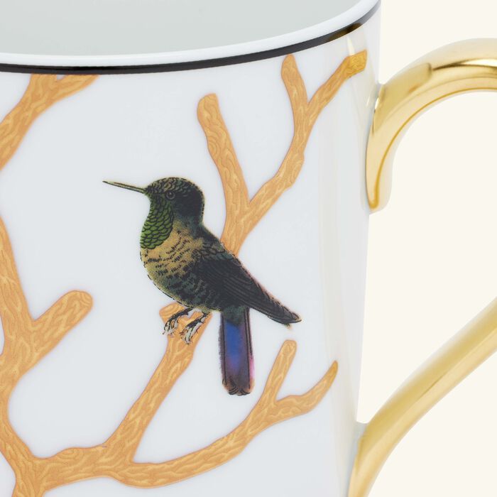 bernardaud aux oiseaux mug gold