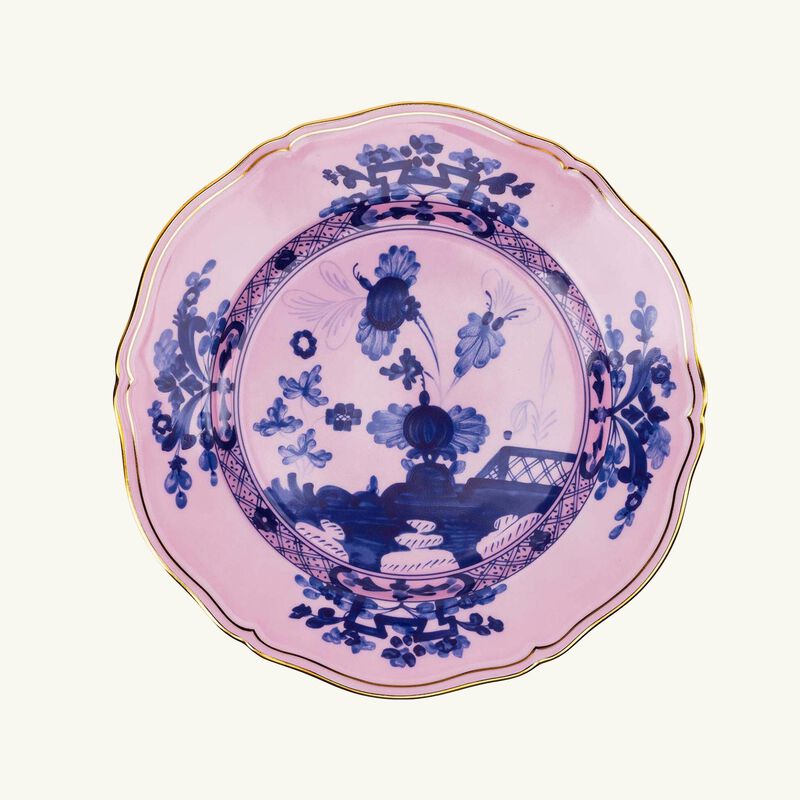 ginori 1735 oriente italiano azalea dinner plate round pink 26cm