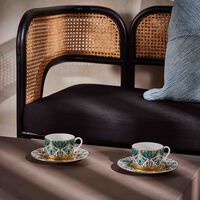 Rêves Du Nil Tea Cup & Saucer Green Set of 4 haviland r ves du nil tea cup saucer green set of 4