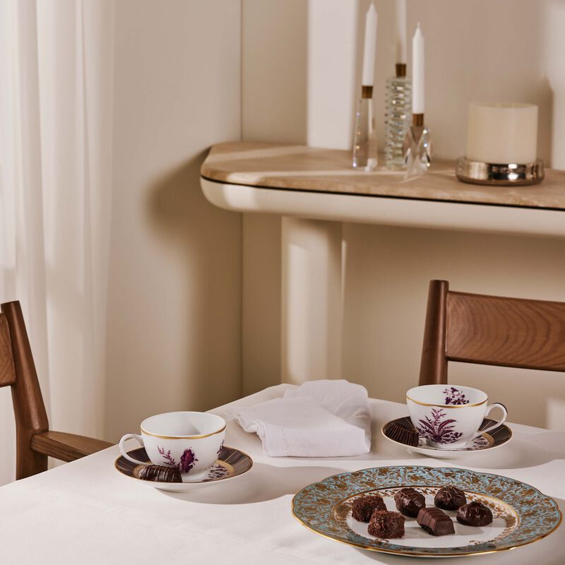 bernardaud tea cup   saucer pink set of 4