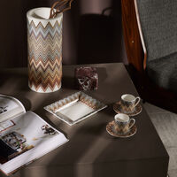 ميسوني هوم صينية الحلى والمجوهرات زيك زاك جاريس مستطيلة صغيرة