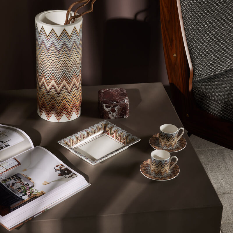 ميسوني هوم صينية الحلى والمجوهرات زيك زاك جاريس مستطيلة صغيرة