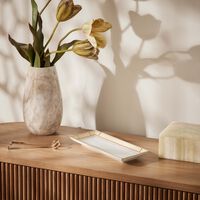 جينوري 1735 طبق ديفا المستطيل للتقديم باللون الأصفر 29 سم