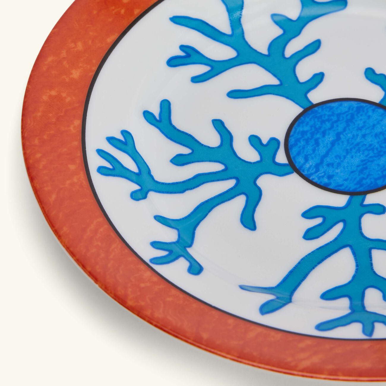 pinto paris lagon bread plate round blue 15cm