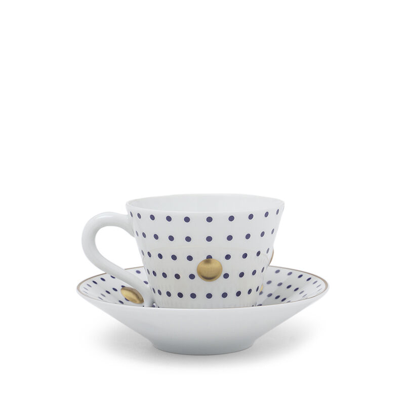 Knossos Night Blue Cup And Saucer, large