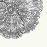 بوتشيلاتي وعاء على شكل زهرة الخشخاش فضي بحجم صغير