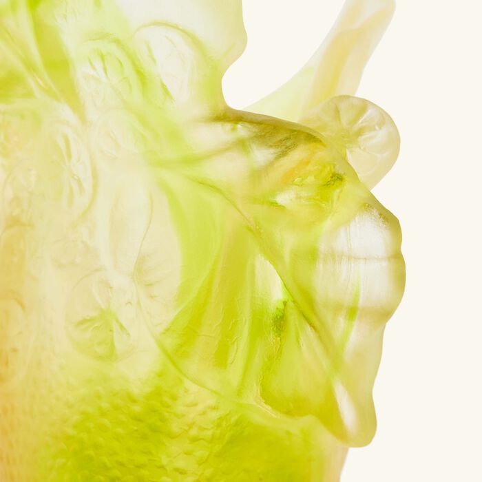 daum citrus vase small yellow limited edition